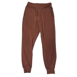 Senita Athletics Joggers Rust Brown Tapered Leg Athletic Pants Small